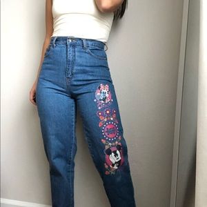 Vintage Mickey and Minnie Jeans